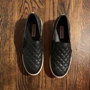 Steve Madden Black Slip-Ons
